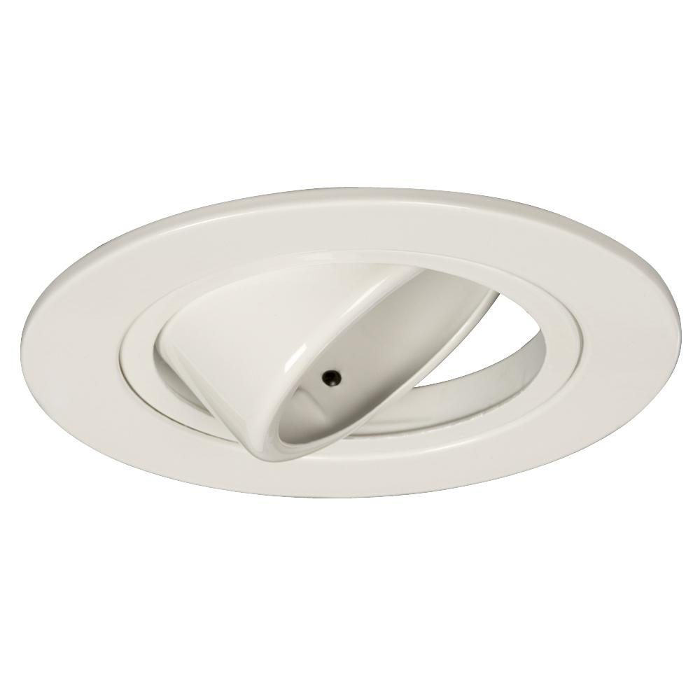 4" Line Voltage Gimble Ring - White