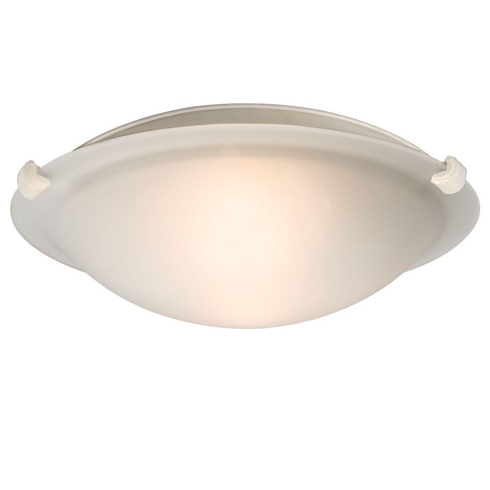 Flush Mount Ceiling Light - in White finish with Frosted Glass