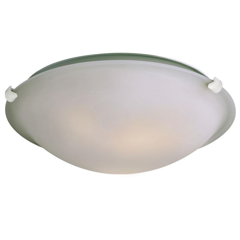 Flush Mount Ceiling Light - in White finish with Frosted Glass