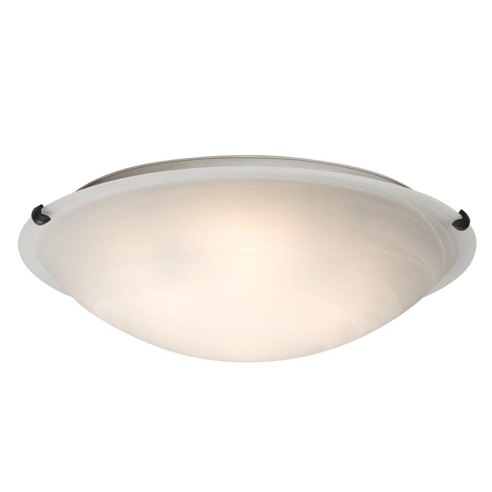 Flush Mount - Oil Rubbed Bronze w/ Marbled Glass