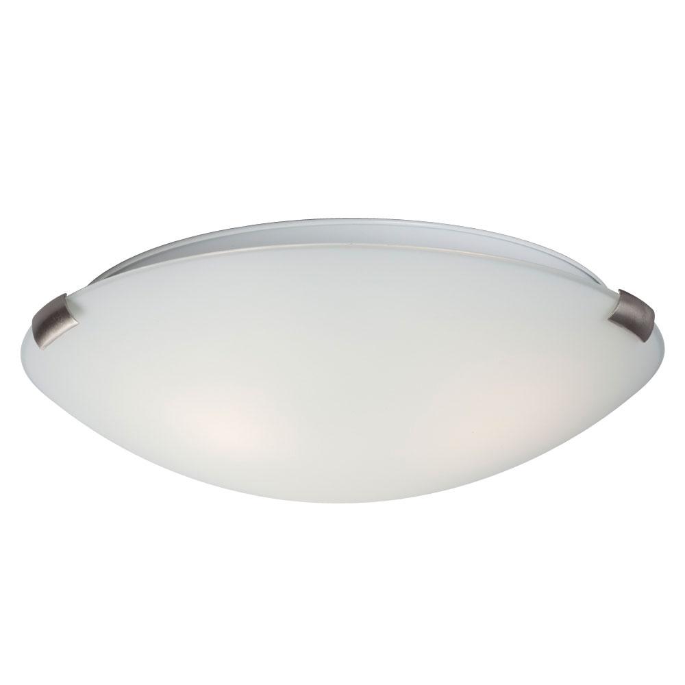 Flush Mount Ceiling Light - in Brushed Nickel finish with White Glass (*ENERGY STAR Pending)