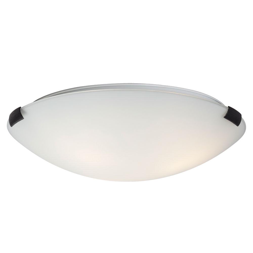 LED Flush Mount Ceiling Light - in Oil Rubbed Bronze finish with White Glass