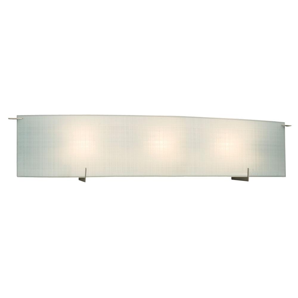 3-Light Bath & Vanity Light - in Pewter finish with Frosted Linen Glass