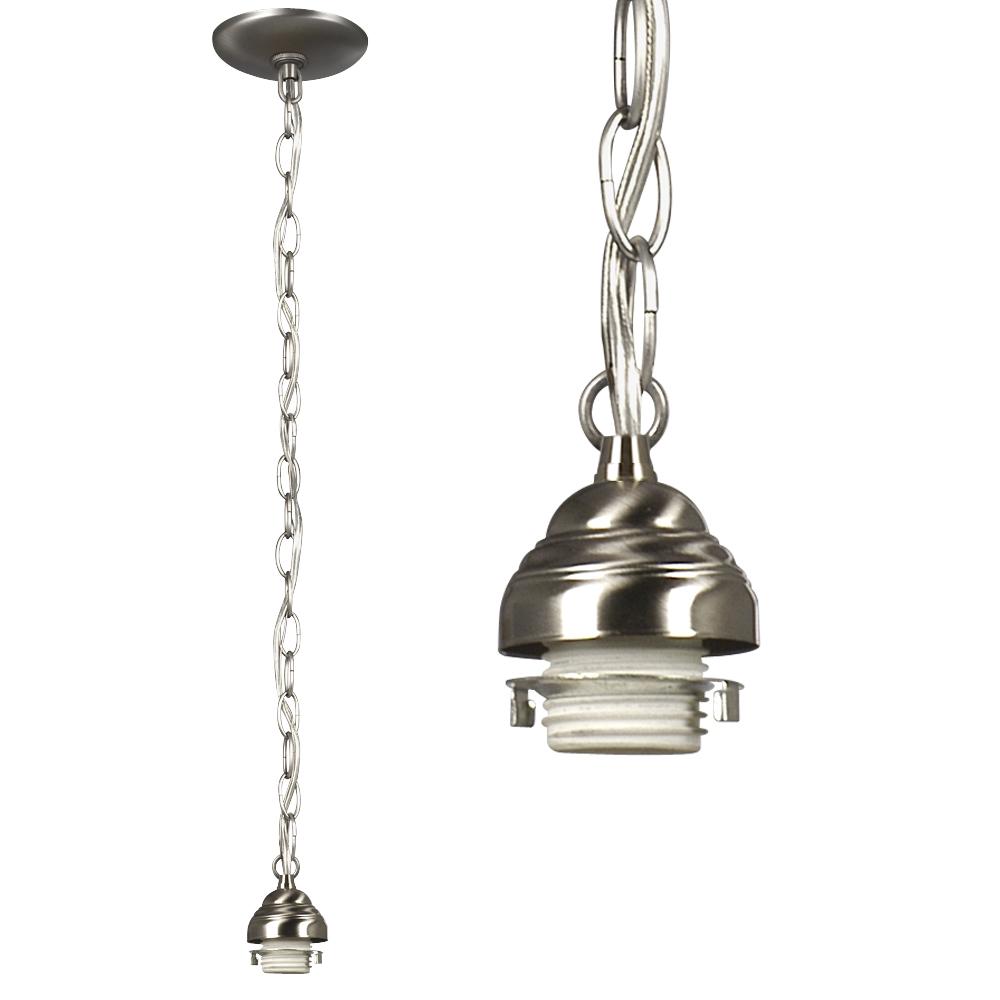 Mini Pendant Holder w/ 36" Chain - Brushed Nickel