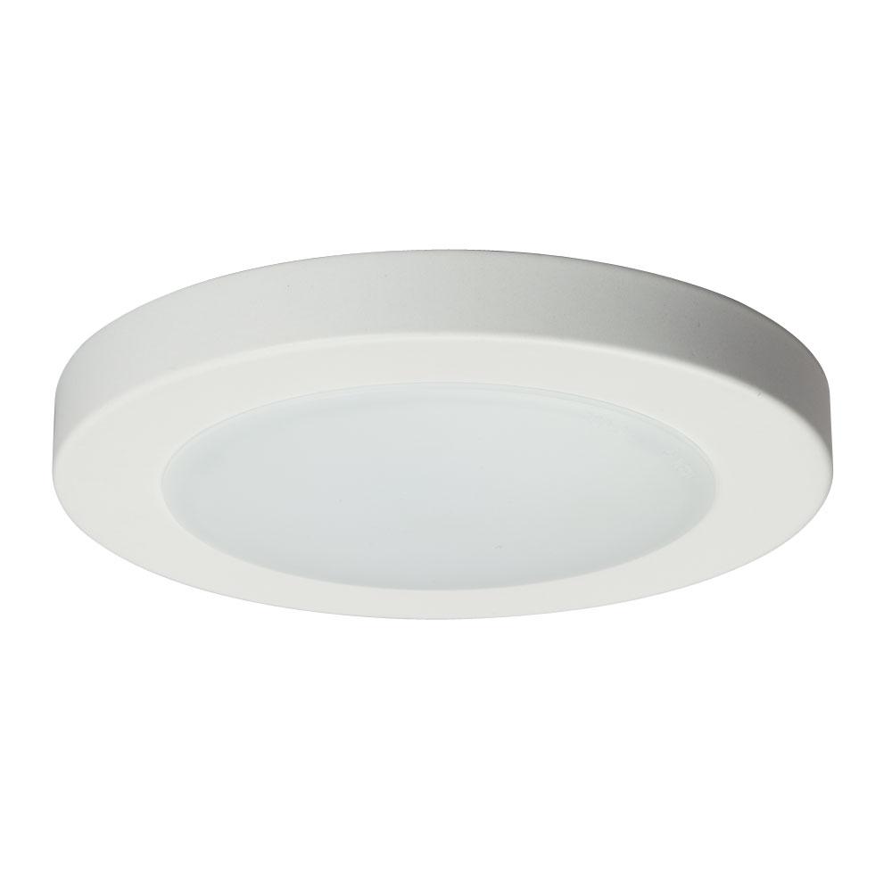 6" LED Slimline Surface Mount - in White finish with Polycarbonate Lens (AC LED, Dimmable, 3000K