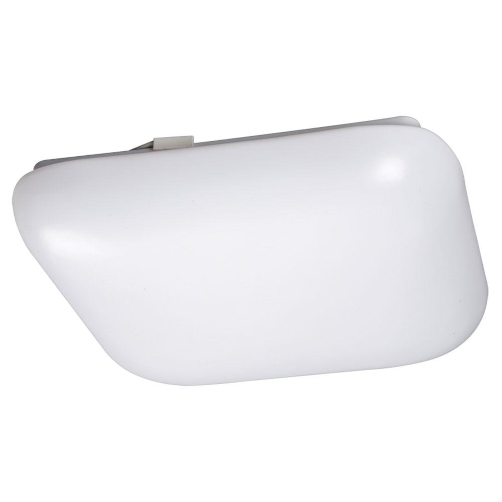 LED Flush Mount Ceiling Light / Square Cloud Light - in White finish with White Acrylic Lens (Fluore