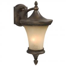 Galaxy Lighting 300146FC - Outdoor Cast Aluminum Lantern - Flemish Copper w/ Tea Stain Glass