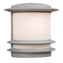 Galaxy Lighting 312730MS - Cast Aluminum Outdoor Wall Fixture - Matte Silver w/ Polycarbonate Lens