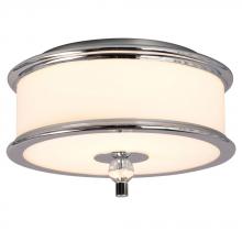 Galaxy Lighting L612063CH010A1 - LED Flush Mount Ceiling Light - in Polished Chrome finish with White Glass