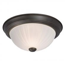 Galaxy Lighting L625021ORB010A1 - LED Flush Mount Ceiling Light - in Oil Rubbed Bronze finish with Frosted Melon Glass