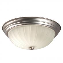 Galaxy Lighting 635023PT 226EB - Flush Mount Ceiling Light - in Pewter finish with Frosted Melon Glass