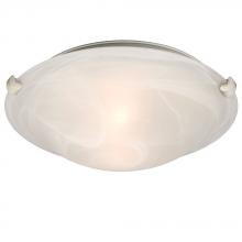 Galaxy Lighting 680112MB-WH/PL - Flush Mount Ceiling Light - in White finish with Marbled Glass