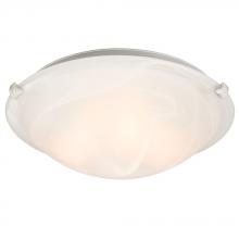 Galaxy Lighting L680116MW010A1 - LED Flush Mount Ceiling Light - in White finish with Marbled Glass