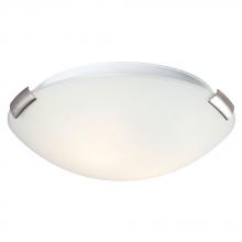 Galaxy Lighting 680412BN/WH-118EB - Flush Mount Ceiling Light - in Brushed Nickel finish with White Glass