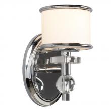 Galaxy Lighting 712061CH - 1-Light Vanity Light  - Polished Chrome with White Glass