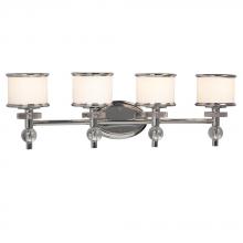 Galaxy Lighting 712064CH - 4-Light Vanity Light  - Polished Chrome with White Glass