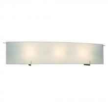 Galaxy Lighting 790517PTR226EB - 3-Light Bath & Vanity Light - in Pewter finish with Frosted Linen Glass