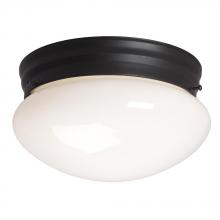 Galaxy Lighting 810210ORB - Utility Flush Mount - Oil Rubbed Bronze w/ White Glass