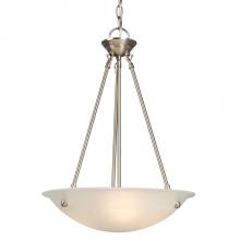 Galaxy Lighting ES815116BN - Pendant - in Brushed Nickel finish with Marbled Glass