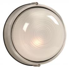 Galaxy Lighting ES305112SA - Outdoor Cast Aluminum Marine Light - in Satin Aluminum finish with Frosted Glass (Wall or Ceiling Mo