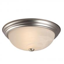 Galaxy Lighting ES635033PT - Flush Mount Ceiling Light - in Pewter finish with Marbled Glass