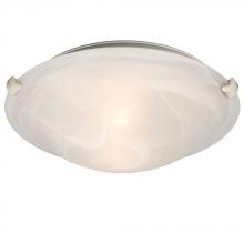 Galaxy Lighting ES680112MB-WH - Flush Mount Ceiling Light - in White finish with Marbled Glass