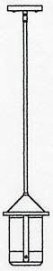 6" berkeley stem hung pendant