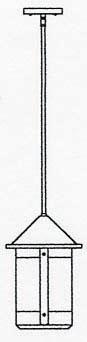 8" berkeley stem hung pendant
