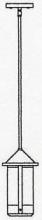 Arroyo Craftsman BSH-6LGW-AB - 6" berkeley long body stem hung pendant