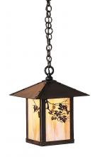 Arroyo Craftsman EH-9EGW-AB - 9" evergreen pendant without overlay (empty)