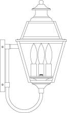 Arroyo Craftsman INB-8GRRM-AC - 8" inverness wall mount with glass roof