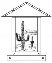 Arroyo Craftsman TRC-9CTGW-AB - 9" timber ridge column mount with cactus filigree