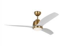 Visual Comfort & Co. Fan Collection 3AVLR54SBD - Avila 54" Dimmable Integrated LED Indoor/Outdoor Satin Brass Ceiling Fan with Light Kit