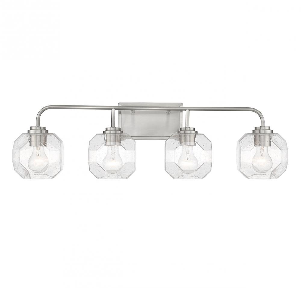 Baldwin 4-Light Bathroom Vanity Light in Satin Nickel