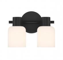 Lighting One US V6-L8-9022-2-BK - Strand 2-Light Bathroom Vanity Light in Matte Black