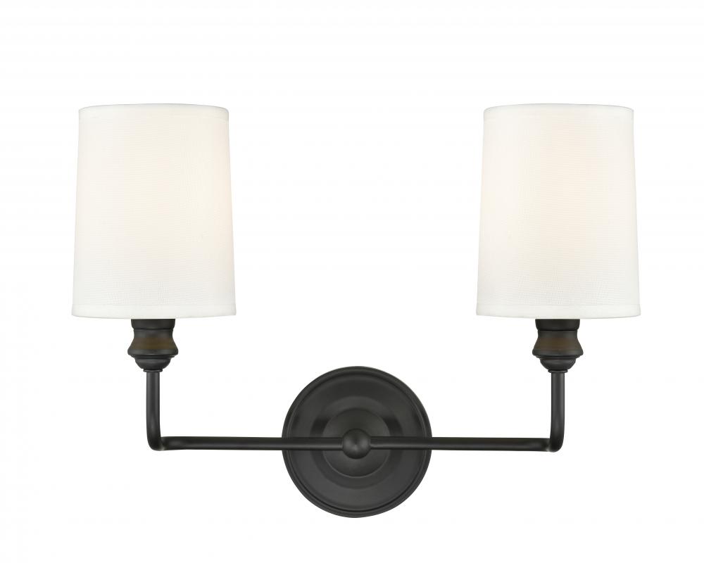 Leena 2-Light Vanity Matte Black