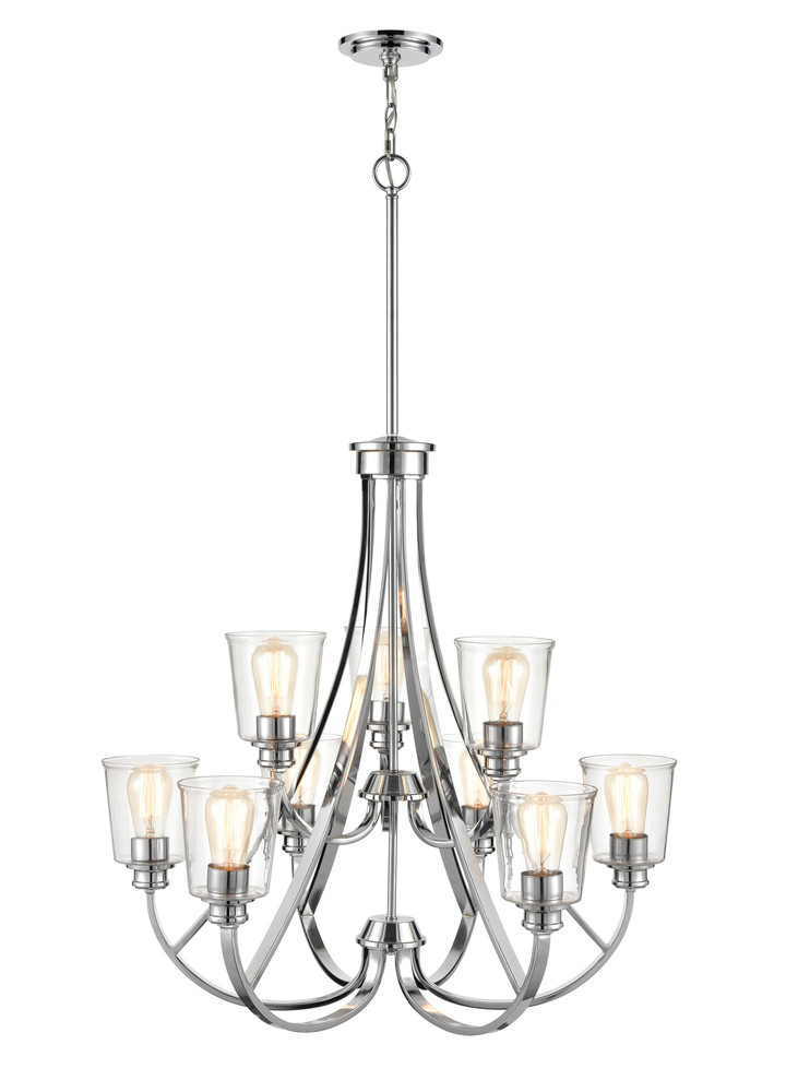 Forsyth 9-Light Chandelier Ceiling Light Chrome