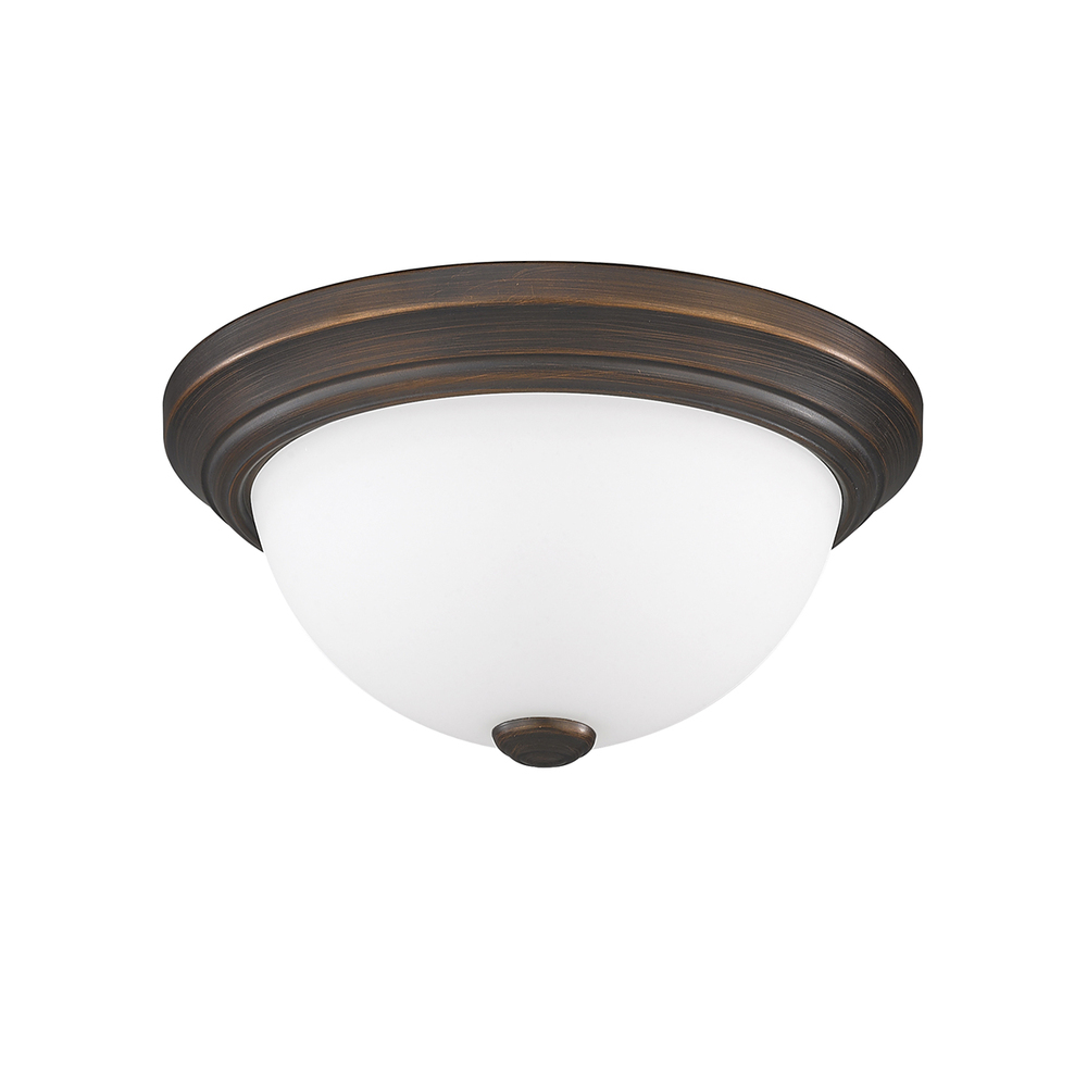 2-Light Flushmount Ceiling Light Rubbed Bronze