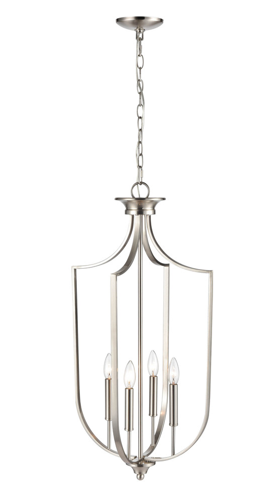 4-Light Pendant light Brushed Nickel