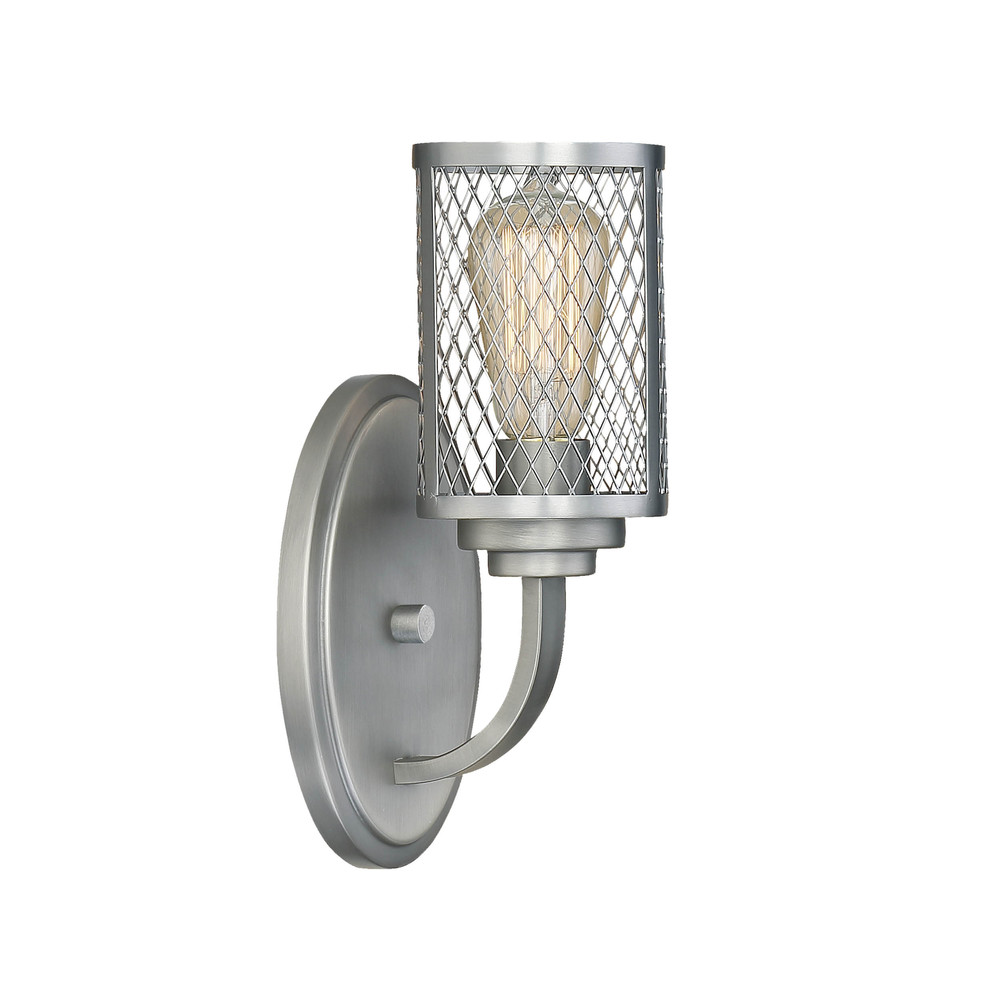 Akron 1-Light Wall Sconce Brushed Pewter