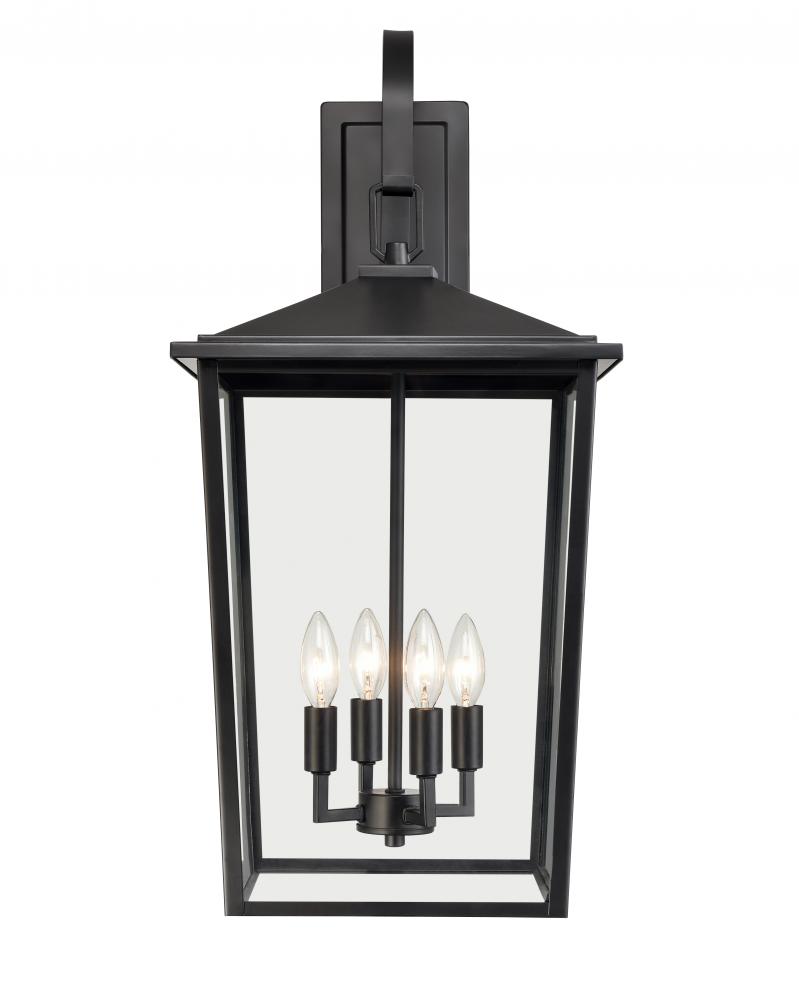 Fetterton 4-Light Outdoor Wall Sconce Powder Coated Black