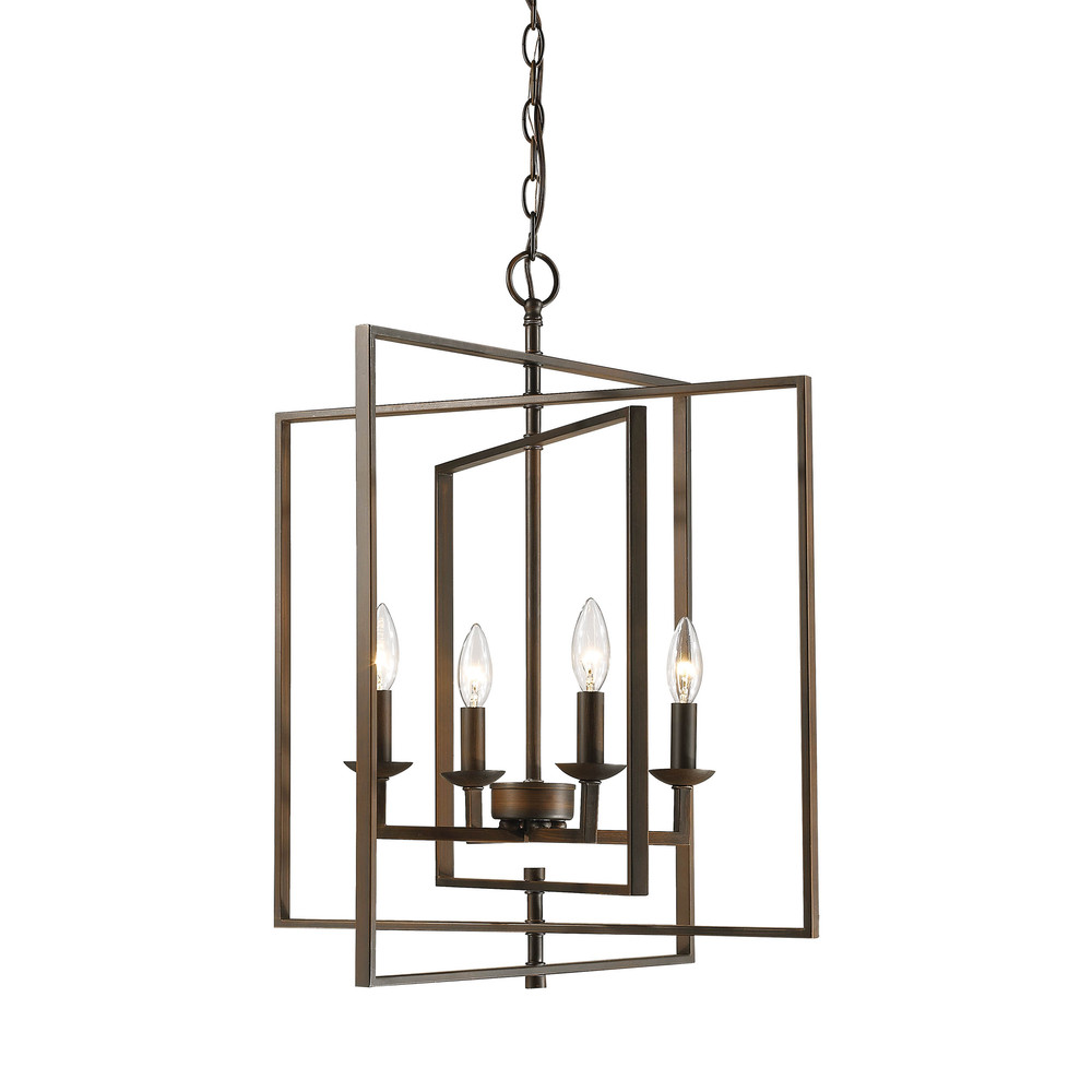 4-Light Pendant light Rubbed Bronze