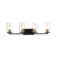 Millennium 3494-MB/HBZ - Pasadena 4-Light Vanity Matte Black/Heirloom Bronze