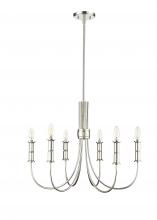 Millennium 29206-PN - Potiss 6-Light Chandelier Ceiling Light Polished Nickel