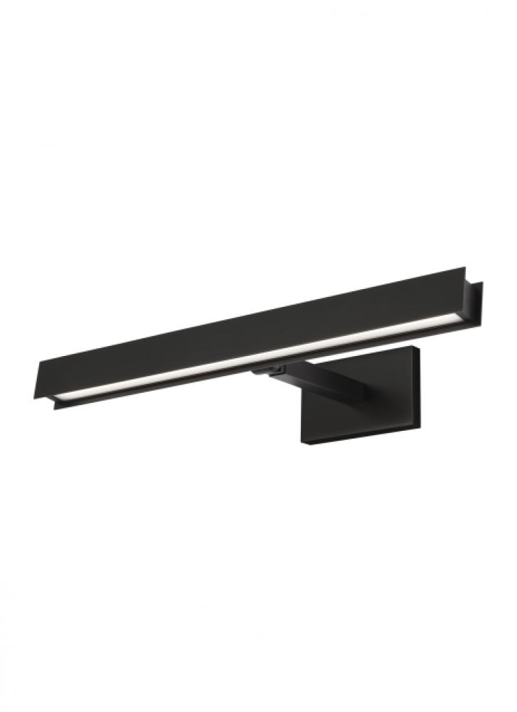 The Bau 18-inch Damp Rated 1-Light Integrated Dimmable LED Picture Light in Nightshade Black