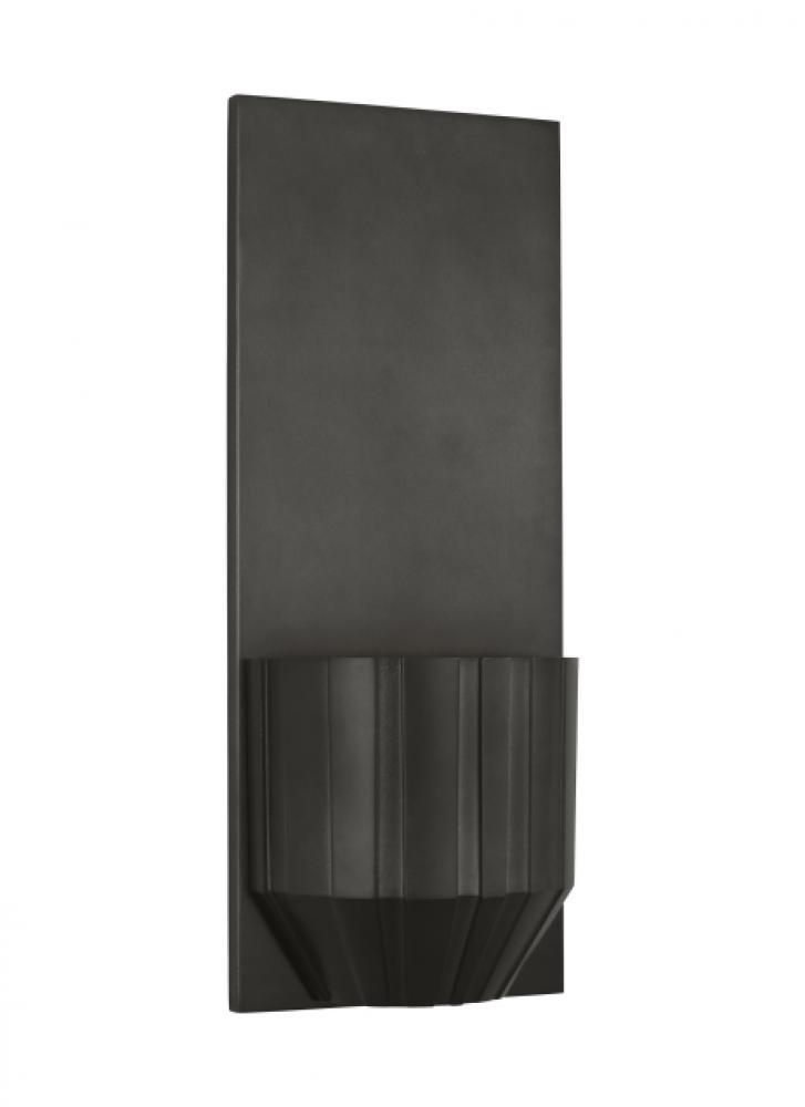 The Bling Medium 1-Light Damp Rated Dimmable Wall Sconce in Plated Dark Bronze
