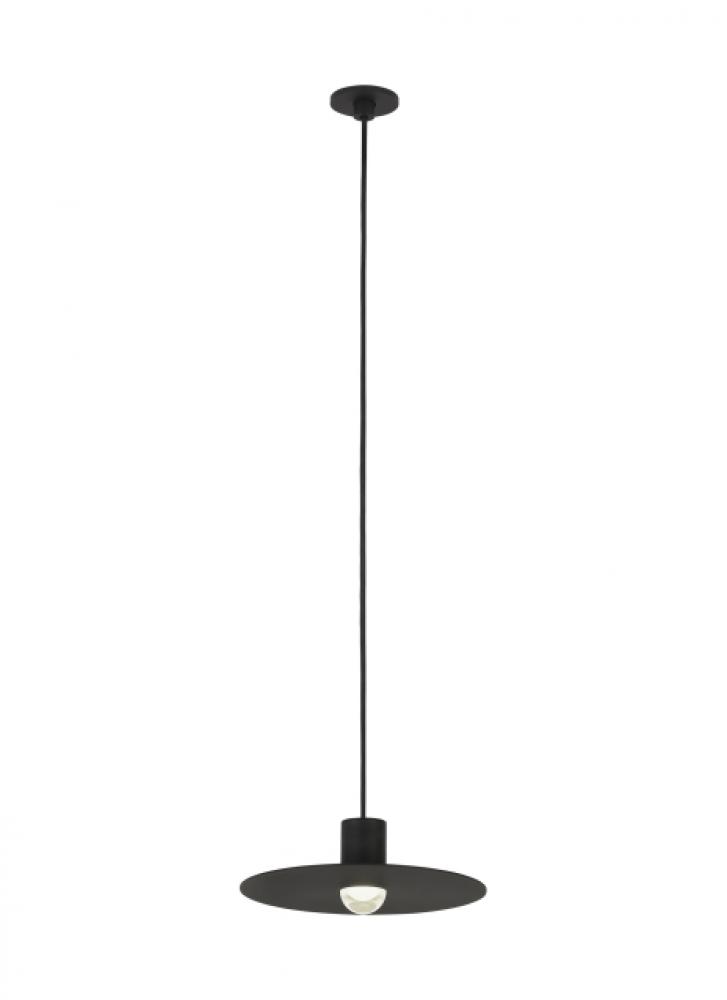 Modern Eaves dimmable LED Port Alone Ceiling Pendant Light in a Nightshade Black finish