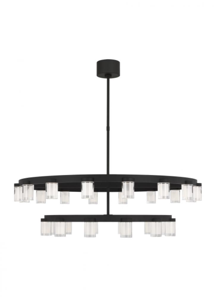 The Esfera Two Tier X-Large 28-Light Damp Rated Integrated Dimmable LED Ceiling Chandelier