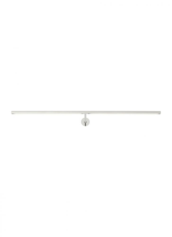 Modern Plural Faceted dimmable LED 30 Picture Light in a Polished Nickel/Silver Colored finish