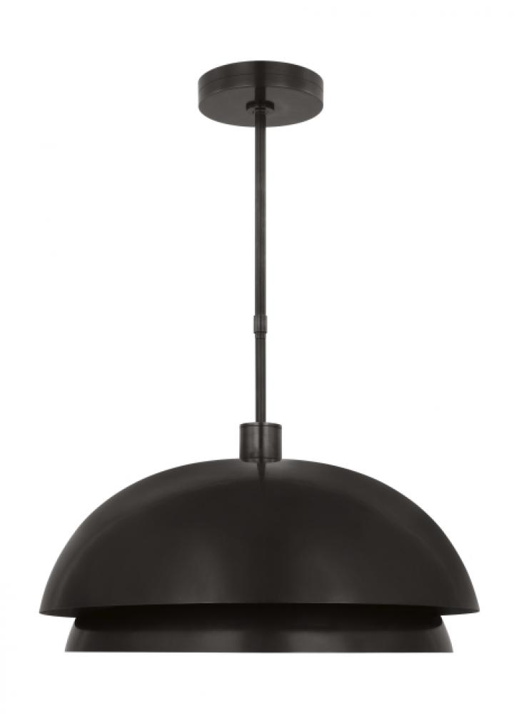 The Shanti X-Large 1-Light Damp Rated Integrated Dimmable LED Ceiling Pendant in Dark Bronze